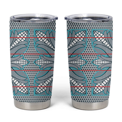Cobalt Blue Khotso Mojalefa Poone Tumbler Cup Basotho Khotso Blanket Inspired