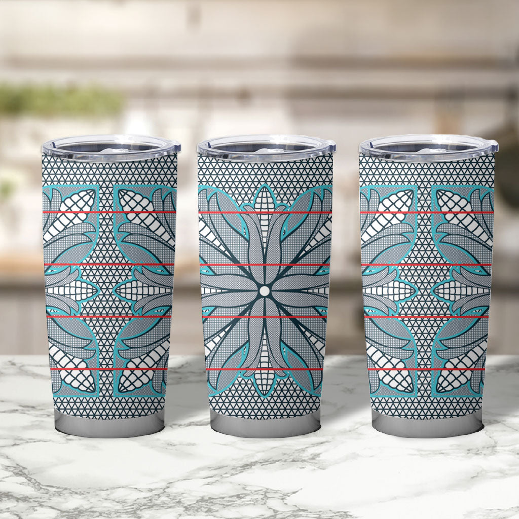 Cobalt Blue Khotso Mojalefa Poone Tumbler Cup Basotho Khotso Blanket Inspired