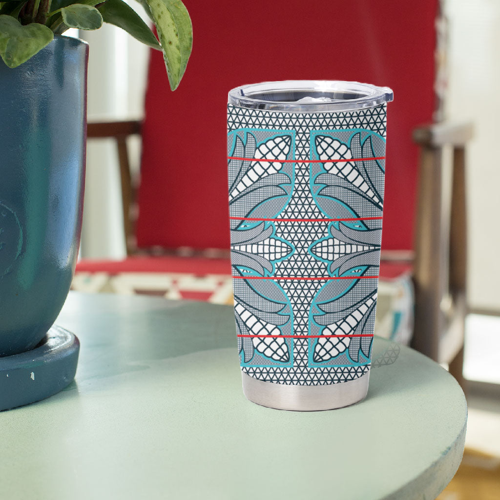 Cobalt Blue Khotso Mojalefa Poone Tumbler Cup Basotho Khotso Blanket Inspired