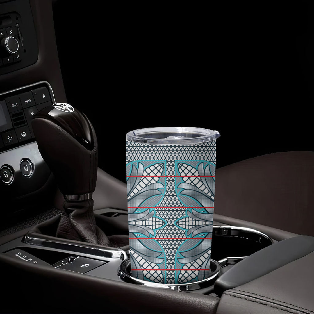 Cobalt Blue Khotso Mojalefa Poone Tumbler Cup Basotho Khotso Blanket Inspired
