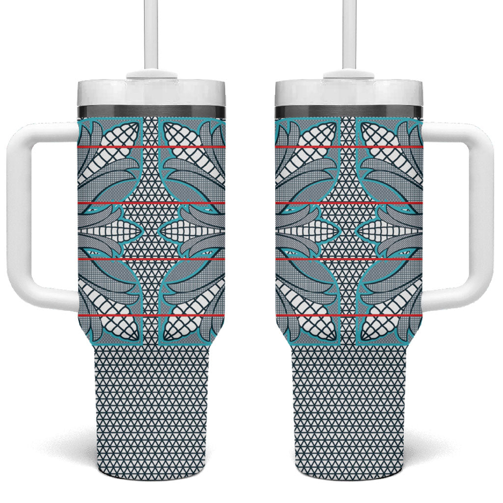 Cobalt Blue Khotso Mojalefa Poone Tumbler With Handle Basotho Khotso Blanket Inspired
