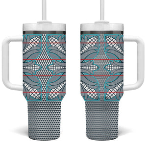 Cobalt Blue Khotso Mojalefa Poone Tumbler With Handle Basotho Khotso Blanket Inspired