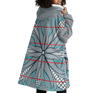 Cobalt Blue Khotso Mojalefa Poone Wearable Blanket Hoodie Basotho Khotso Blanket Inspired