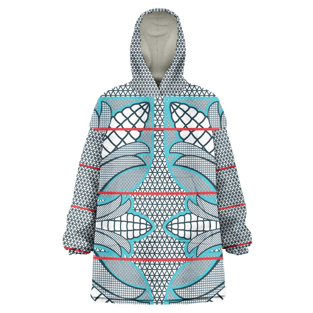 Cobalt Blue Khotso Mojalefa Poone Wearable Blanket Hoodie Basotho Khotso Blanket Inspired