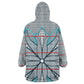 Cobalt Blue Khotso Mojalefa Poone Wearable Blanket Hoodie Basotho Khotso Blanket Inspired
