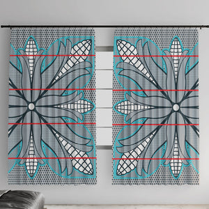Cobalt Blue Khotso Mojalefa Poone Window Curtain Basotho Khotso Blanket Inspired