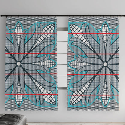 Cobalt Blue Khotso Mojalefa Poone Window Curtain Basotho Khotso Blanket Inspired