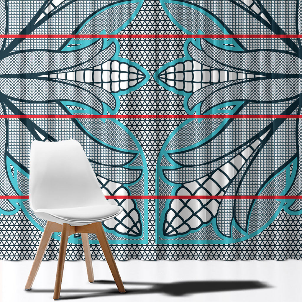 Cobalt Blue Khotso Mojalefa Poone Window Curtain Basotho Khotso Blanket Inspired
