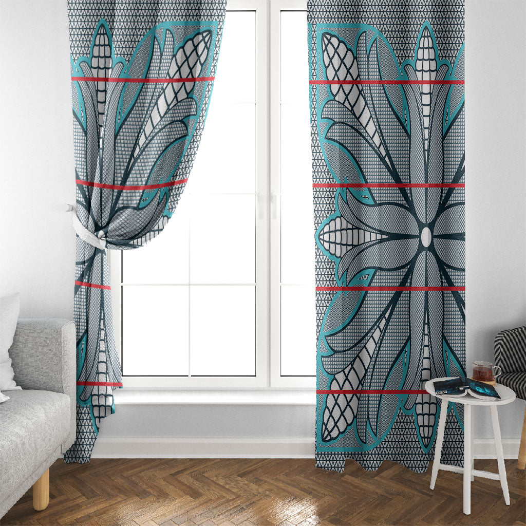 Cobalt Blue Khotso Mojalefa Poone Window Curtain Basotho Khotso Blanket Inspired