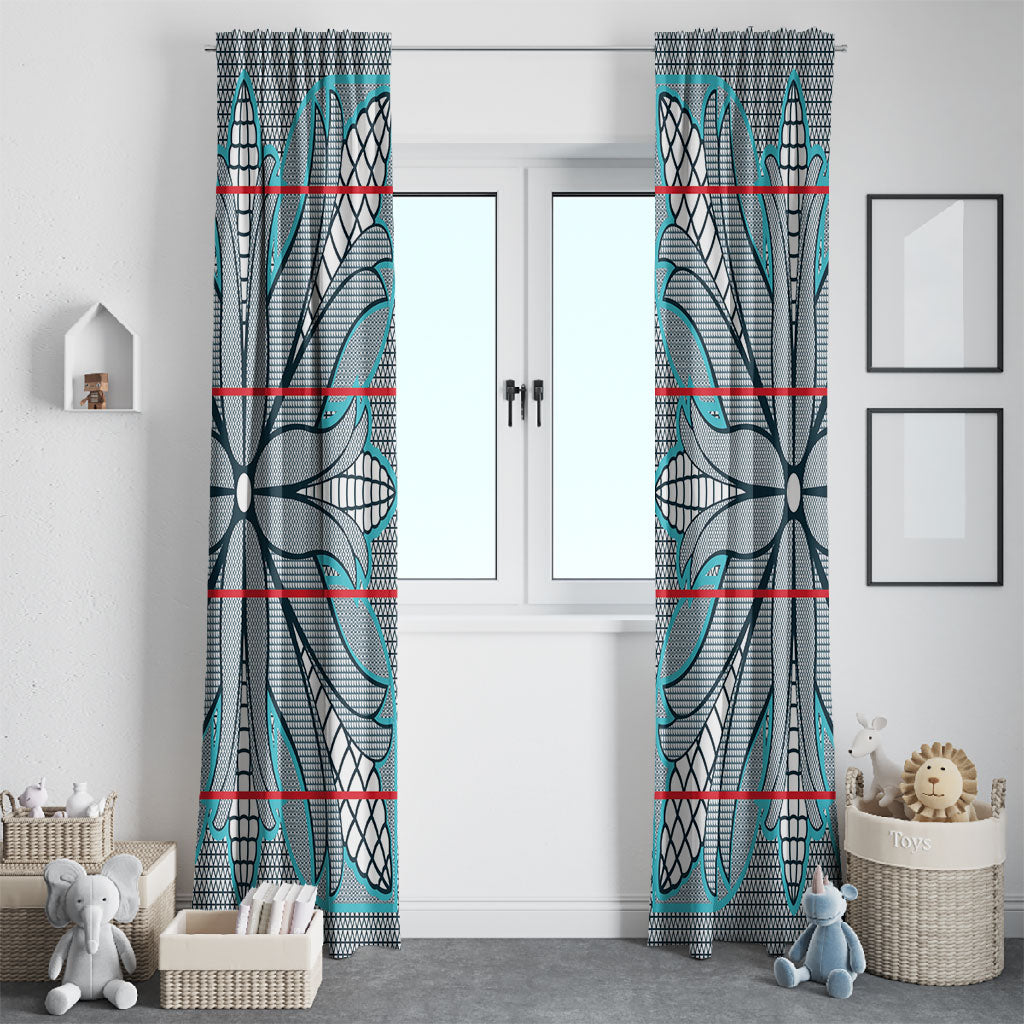 Cobalt Blue Khotso Mojalefa Poone Window Curtain Basotho Khotso Blanket Inspired