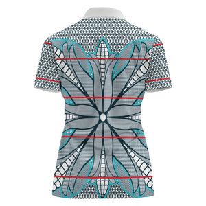 Cobalt Blue Khotso Mojalefa Poone Women Polo Shirt Basotho Khotso Blanket Inspired