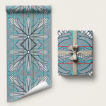 Cobalt Blue Khotso Mojalefa Poone Wrapping Paper Basotho Khotso Blanket Inspired
