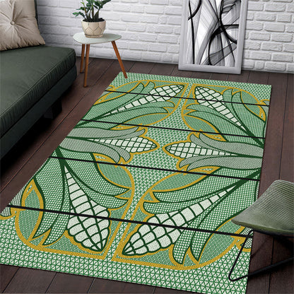 Emerald Green Khotso Mojalefa Poone Area Rug Basotho Khotso Blanket Inspired
