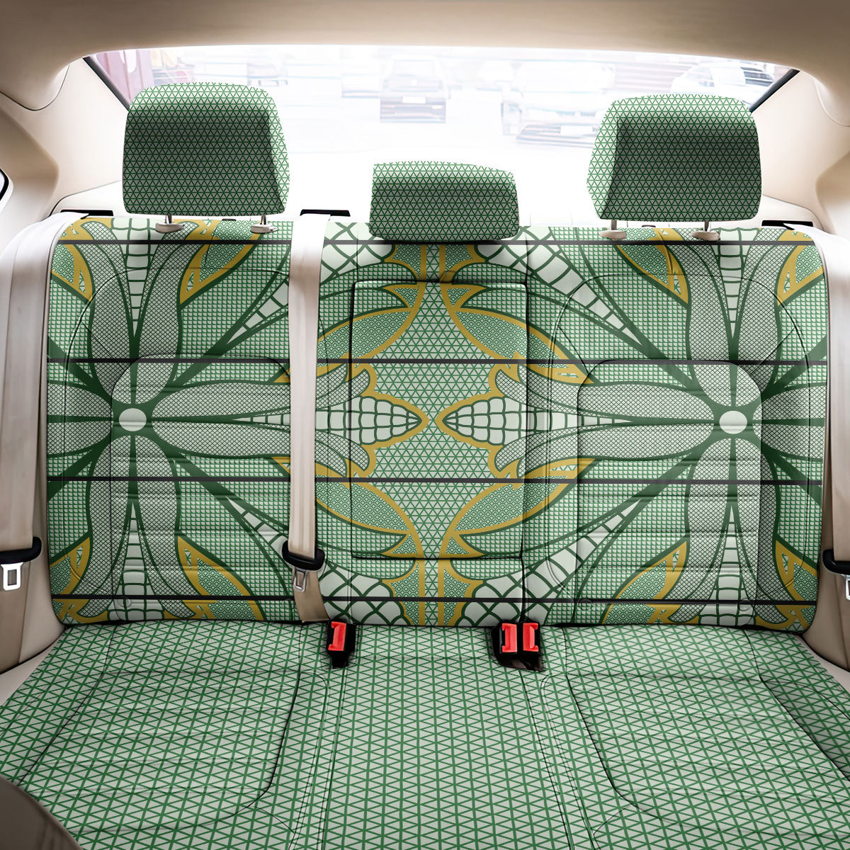 Emerald Green Khotso Mojalefa Poone Back Car Seat Cover Basotho Khotso Blanket Inspired