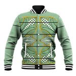 Emerald Green Khotso Mojalefa Poone Baseball Jacket Basotho Khotso Blanket Inspired