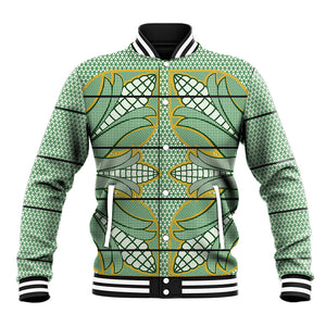 Emerald Green Khotso Mojalefa Poone Baseball Jacket Basotho Khotso Blanket Inspired