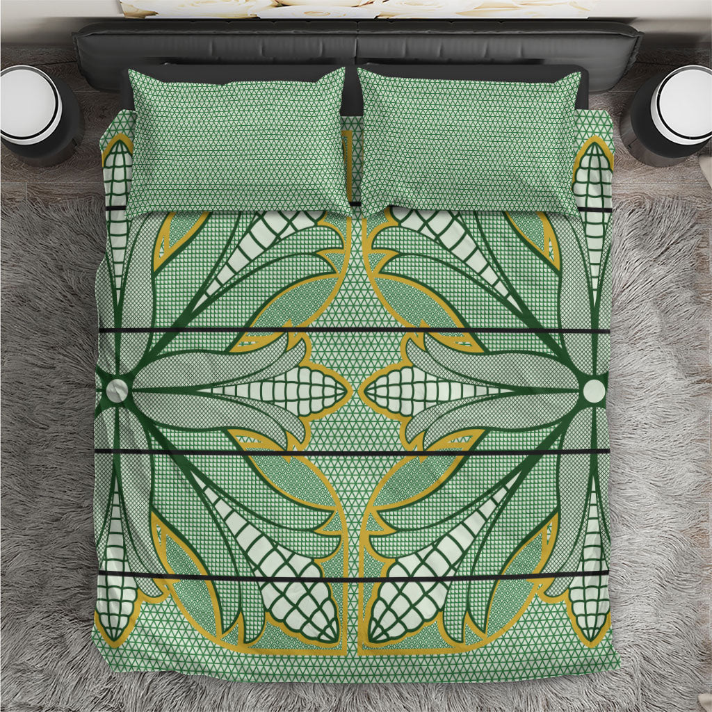 Emerald Green Khotso Mojalefa Poone Bedding Set Basotho Khotso Blanket Inspired