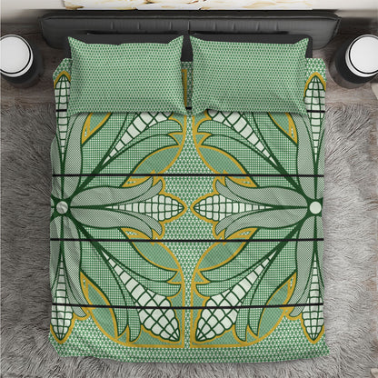 Emerald Green Khotso Mojalefa Poone Bedding Set Basotho Khotso Blanket Inspired