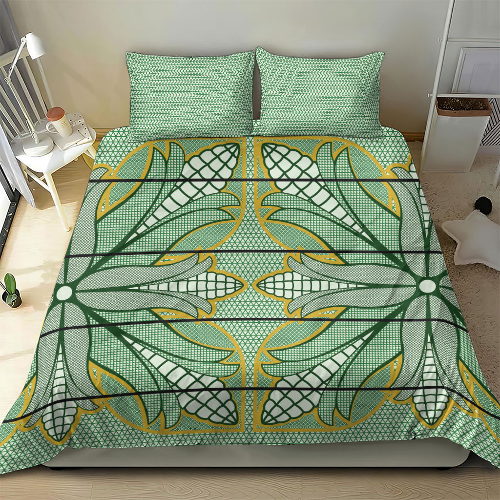 Emerald Green Khotso Mojalefa Poone Bedding Set Basotho Khotso Blanket Inspired