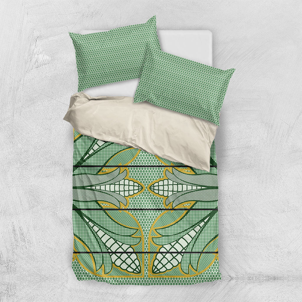 Emerald Green Khotso Mojalefa Poone Bedding Set Basotho Khotso Blanket Inspired
