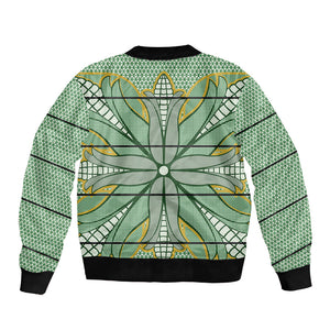 Emerald Green Khotso Mojalefa Poone Bomber Jacket Basotho Khotso Blanket Inspired