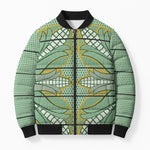 Emerald Green Khotso Mojalefa Poone Bomber Puffer Jacket Basotho Khotso Blanket Inspired
