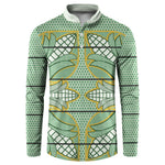 Emerald Green Khotso Mojalefa Poone Button Sweatshirt Basotho Khotso Blanket Inspired