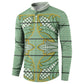 Emerald Green Khotso Mojalefa Poone Button Sweatshirt Basotho Khotso Blanket Inspired