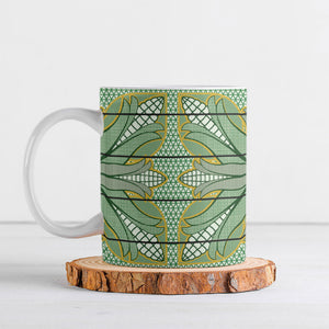 Emerald Green Khotso Mojalefa Poone Ceramic Mug Basotho Khotso Blanket Inspired