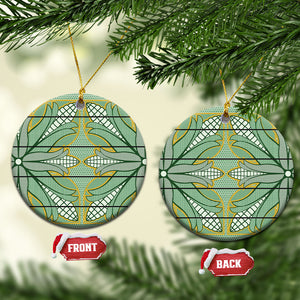 Emerald Green Khotso Mojalefa Poone Ceramic Ornament Basotho Khotso Blanket Inspired