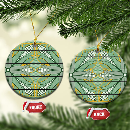 Emerald Green Khotso Mojalefa Poone Ceramic Ornament Basotho Khotso Blanket Inspired