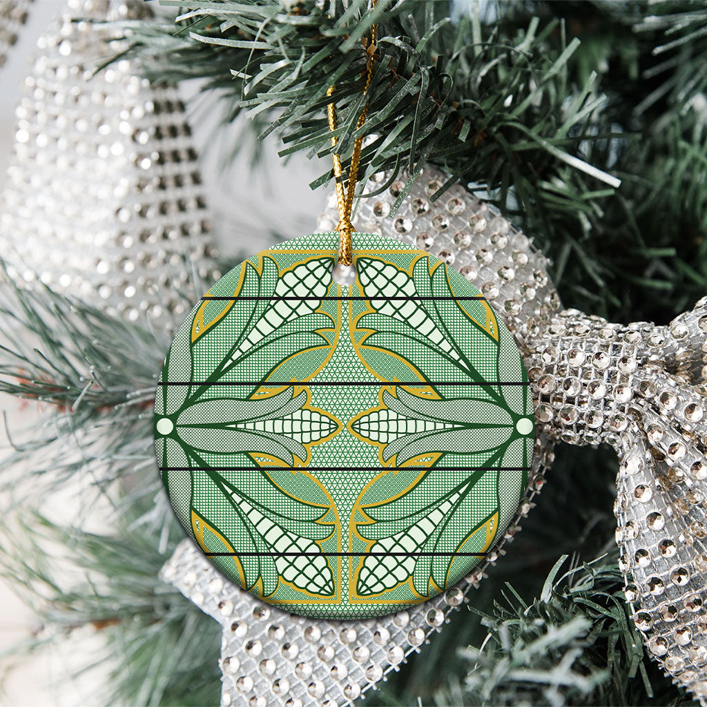 Emerald Green Khotso Mojalefa Poone Ceramic Ornament Basotho Khotso Blanket Inspired
