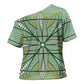 Emerald Green Khotso Mojalefa Poone Cross Shoulder Shirt Basotho Khotso Blanket Inspired