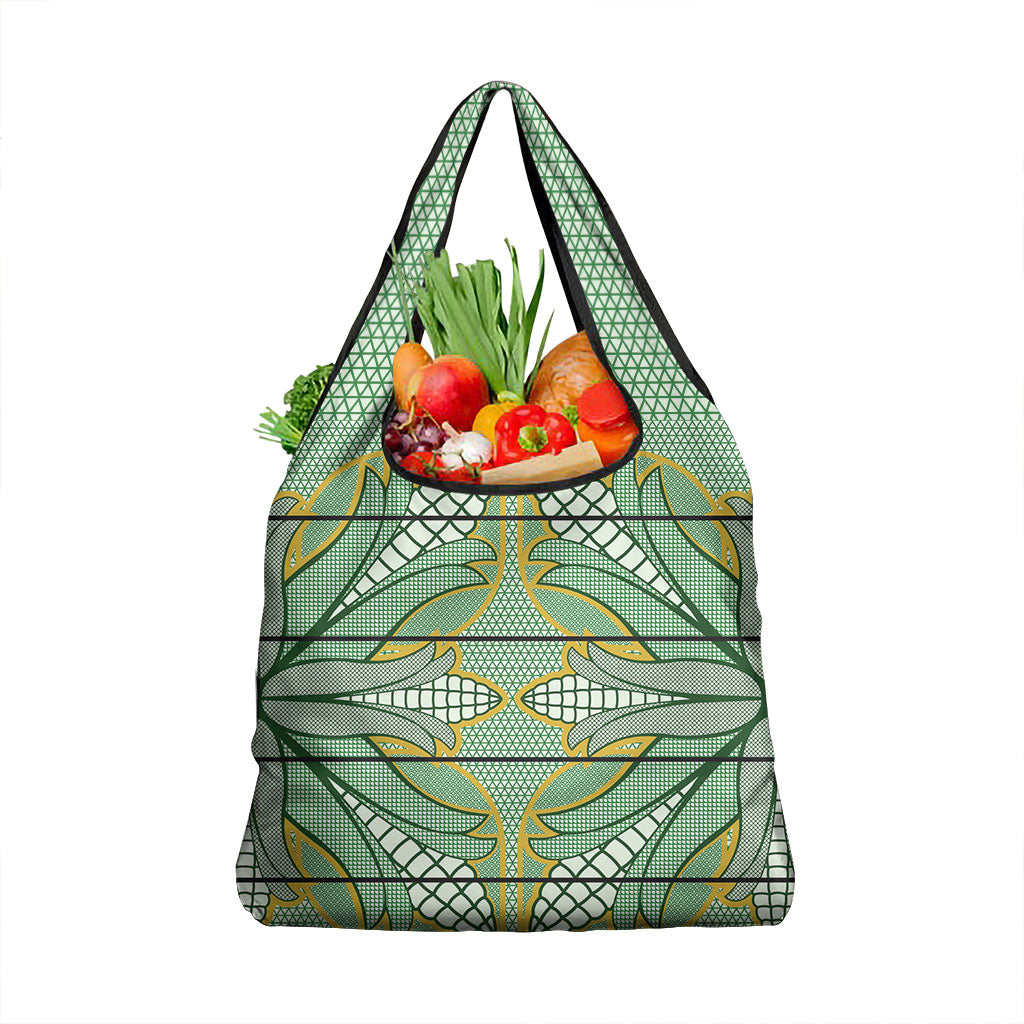 Emerald Green Khotso Mojalefa Poone Grocery Bag Basotho Khotso Blanket Inspired