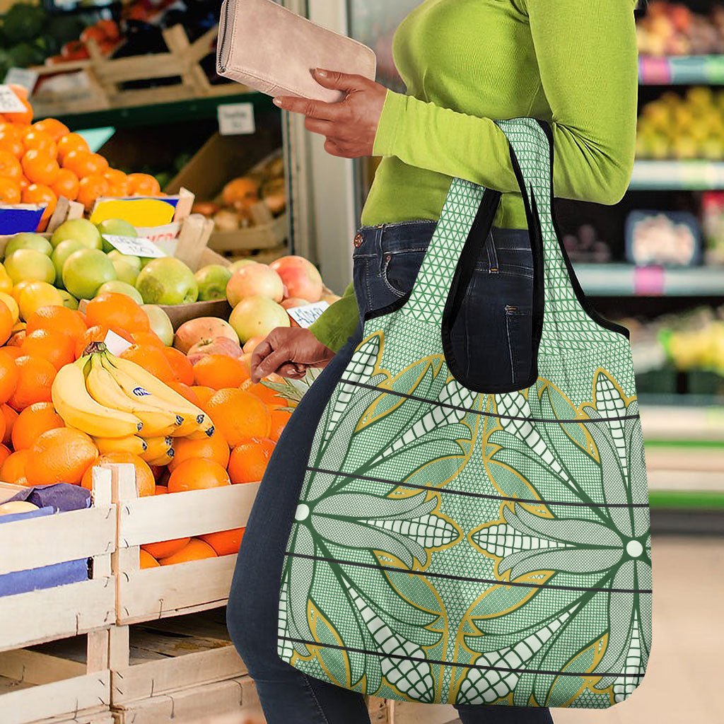 Emerald Green Khotso Mojalefa Poone Grocery Bag Basotho Khotso Blanket Inspired