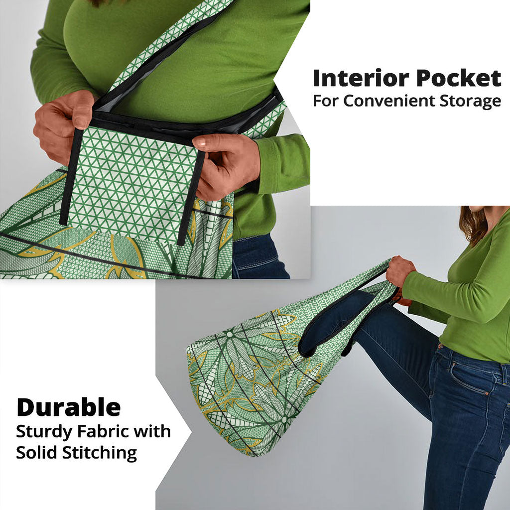 Emerald Green Khotso Mojalefa Poone Grocery Bag Basotho Khotso Blanket Inspired