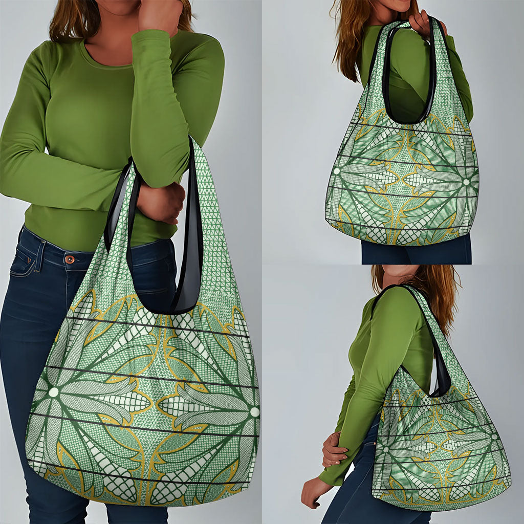 Emerald Green Khotso Mojalefa Poone Grocery Bag Basotho Khotso Blanket Inspired