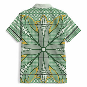 Emerald Green Khotso Mojalefa Poone Hawaiian Shirt Basotho Khotso Blanket Inspired