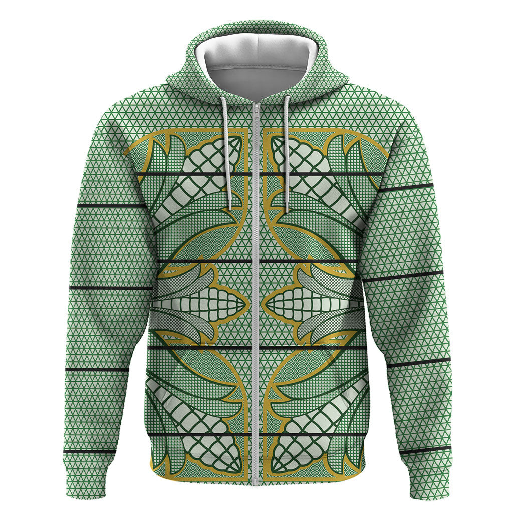 Emerald Green Khotso Mojalefa Poone Hoodie Basotho Khotso Blanket Inspired