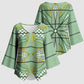 Emerald Green Khotso Mojalefa Poone Kimono Sleeve Blouse Basotho Khotso Blanket Inspired