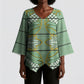 Emerald Green Khotso Mojalefa Poone Kimono Sleeve Blouse Basotho Khotso Blanket Inspired