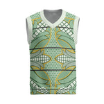 Emerald Green Khotso Mojalefa Poone Christmas Knitted V-Neck Vest Basotho Khotso Blanket Inspired