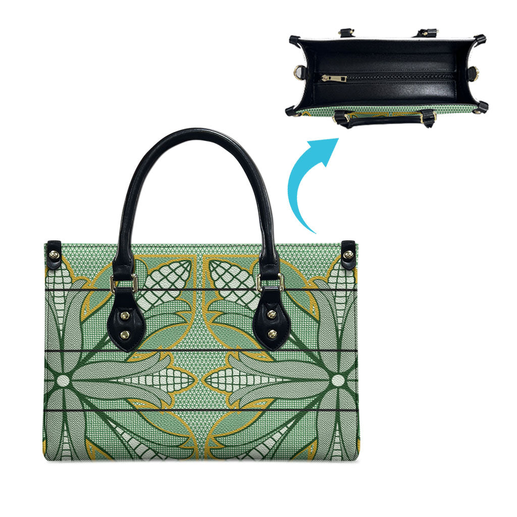 Emerald Green Khotso Mojalefa Poone Leather Bag Basotho Khotso Blanket Inspired