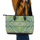 Emerald Green Khotso Mojalefa Poone Leather Tote Bag Basotho Khotso Blanket Inspired