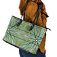 Emerald Green Khotso Mojalefa Poone Leather Tote Bag Basotho Khotso Blanket Inspired
