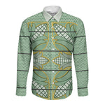 Emerald Green Khotso Mojalefa Poone Long Sleeve Button Shirt Basotho Khotso Blanket Inspired