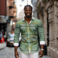 Emerald Green Khotso Mojalefa Poone Long Sleeve Button Shirt Basotho Khotso Blanket Inspired