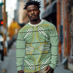 Emerald Green Khotso Mojalefa Poone Long Sleeve Shirt Basotho Khotso Blanket Inspired