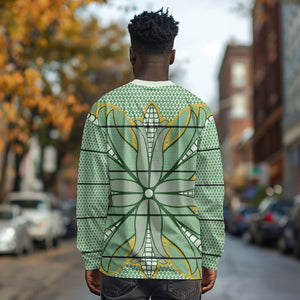 Emerald Green Khotso Mojalefa Poone Long Sleeve Shirt Basotho Khotso Blanket Inspired