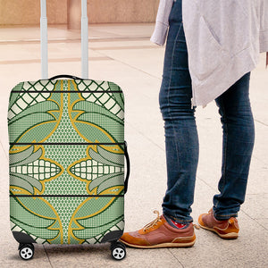 Emerald Green Khotso Mojalefa Poone Luggage Cover Basotho Khotso Blanket Inspired